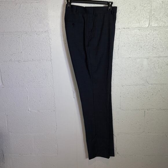 Calvin Klein Men's Slim-Fit Wool-Blend Stretch Plaid Suit Pant navy 36x34 $200 - Picture 5 of 9